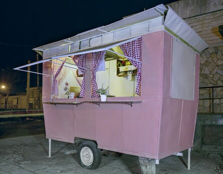 Jim Dow, ‘Pink Carrito with Curtains on the Rambla, Mercedes, Department of Soriano, Uruguay’, 2010