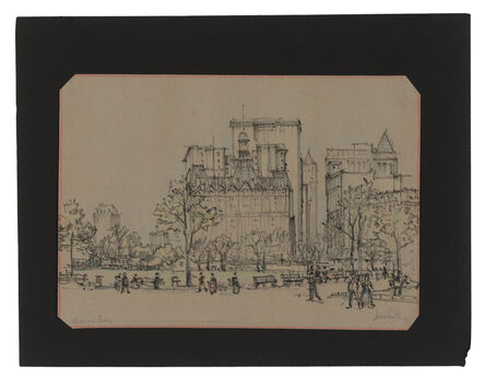 Jules Andre Smith, ‘A View of Central Park South Featuring the Navarro Flats (1882)’, ca. 1915