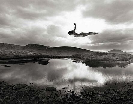 Jerry Uelsmann, ‘Untitled, 1987 (Flying Figure Colorado)’, 1987