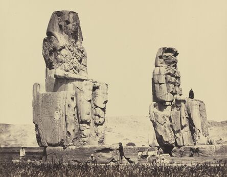 Francis Frith, ‘The Statues of the Plain, Thebes’, 1858