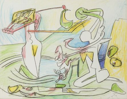 Roberto Matta, ‘Inscape (beach scene)’