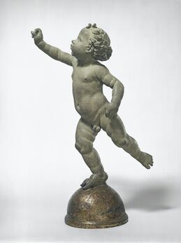 Andrea del Verrocchio, ‘Putto Poised on a Globe’, probably 1480