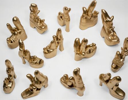 Yayoi Kusama, ‘Gold Shoes’, 2000