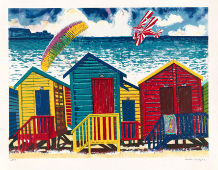 Malcolm Morley, ‘Beach Scene with Parasailor’, 1998