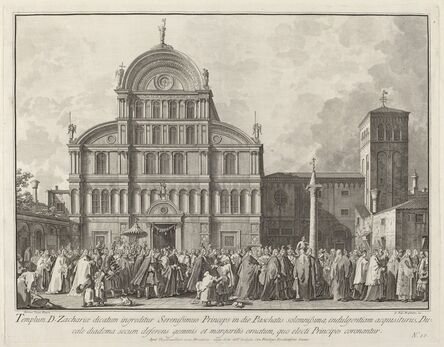 Giovanni Battista Brustolon after Canaletto, ‘Visit of the Doge to San Zaccaria on Easter Day’, 1763/1766