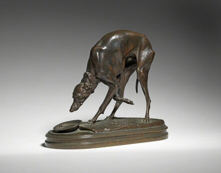 Henri-Alfred Jacquemart, ‘35. Italian Greyhound drinking from a Bowl, c. 1880’, 1880