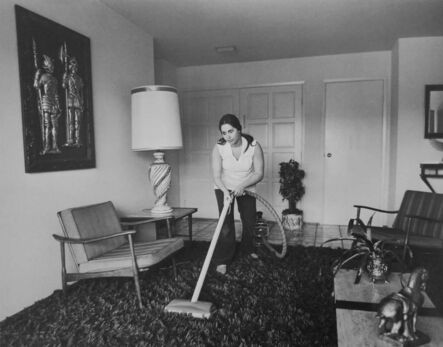 Bill Owens, ‘Untitled (woman vacuuming)’, 1971