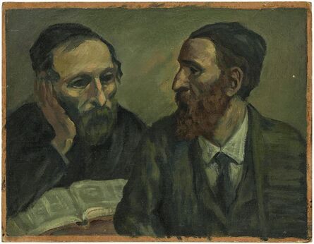 Albert Abramovitz, ‘Scholars at Study, Judaica Oil Painting’, Mid-20th Century