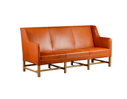 Kaare Klint, ‘Three-Seat Sofa in Original Cognac Leather Rud, Rasmussen, Danish.’, ca. 1950s