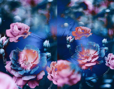 Rachel Hulin, ‘Tie Dyed Flowers, Blue’, 2022