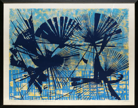 Jimmy Ernst, ‘Untitled (Blue Fans)’, ca. 1960