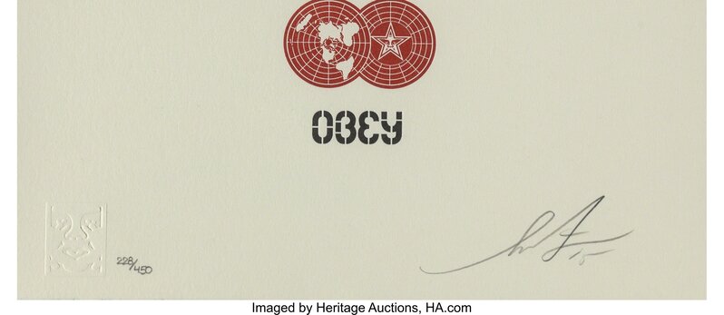 Shepard Fairey, ‘Earth Crisis, Obey Loom, and Lotus Ornament’, 2015; 2017, Other, Letterpresses in colors on archival paper, Heritage Auctions