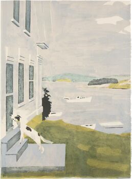 Fairfield Porter, ‘THE DOG AT THE DOOR (LUDMAN 19)’, 1971