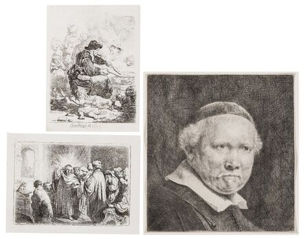 Rembrandt van Rijn, ‘Lieven Willemsz van Coppenol, Writing Master: The Larger Plate; The Pancake Woman’