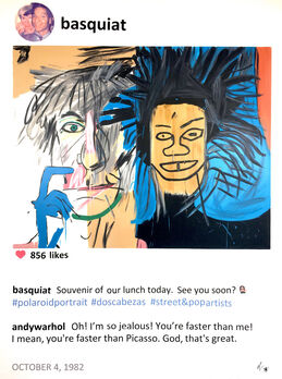 Laurence de Valmy, ‘Jean-Michel meets Andy’, 2019