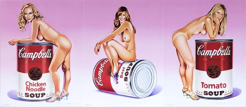 Mel Ramos, ‘Campbell's Soup Can Girls (Set of Three)’, 2016, Print, Offset Lithograph, Hamilton-Selway Fine Art Gallery Auction