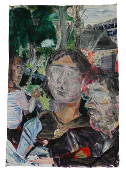 Paul Patrick Fenner, ‘Self Portrait with Margaret and Alice and a Stone Wall’, 2023