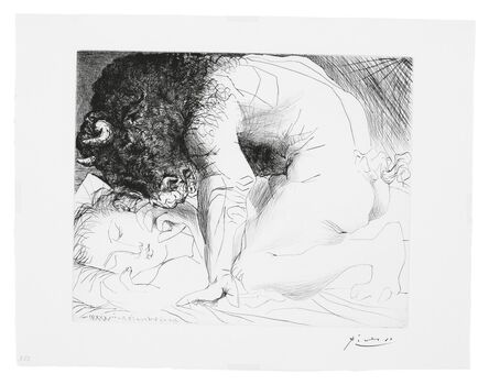 Pablo Picasso, ‘Minotaure caressant du Mufle la Main d'une Dormeuse (S.V. 93)’, 1939
