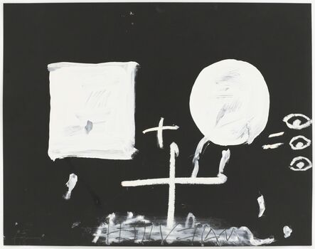 Antoni Tàpies, ‘Blanc sobre negre II’, 1999