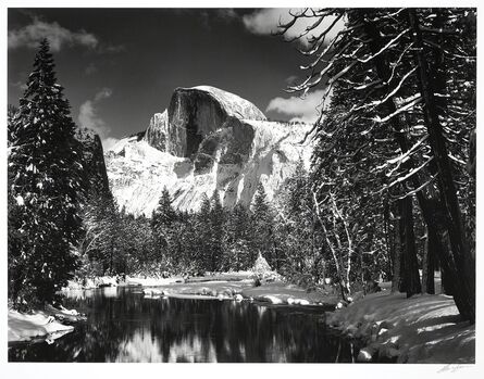 Ansel Adams, ‘Half Dome, Merced River, Winter, Yosemite Valley, California’, 1932
