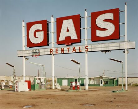 Jim Dow, ‘Sign for Gas Station, Henry Hines Blvd., US 77, Dallas, Texas’, 1979