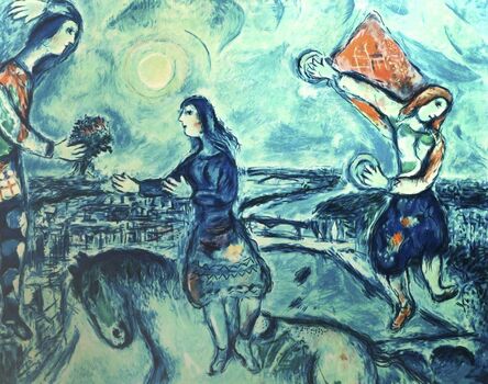 After Marc Chagall, ‘Lovers over Paris’