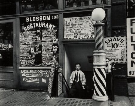 Berenice Abbott, ‘Blossom Restaurant, 103 Bowery between Grand and Hester Streets, October 24’, 1935