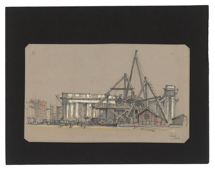 Jules Andre Smith, ‘A Building Under Construction’, ca. 1915