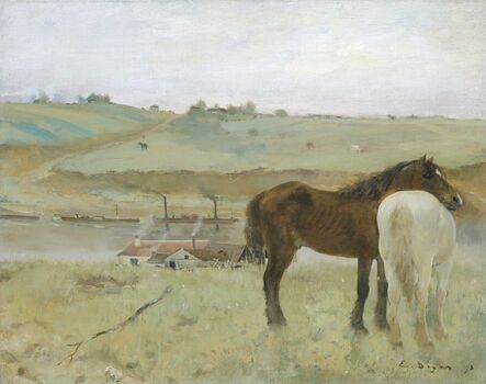 Edgar Degas, ‘Horses in a Meadow’, 1871