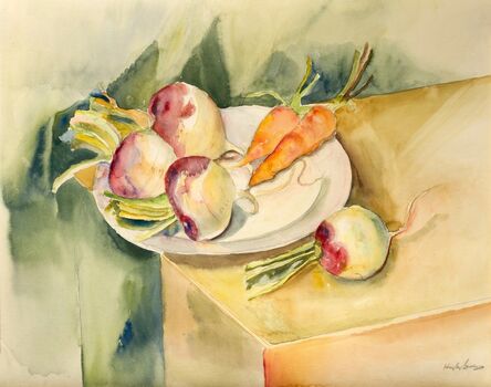 Richard Hayley Lever, ‘Still Life: Turnip and Carrots’, ca. 1923