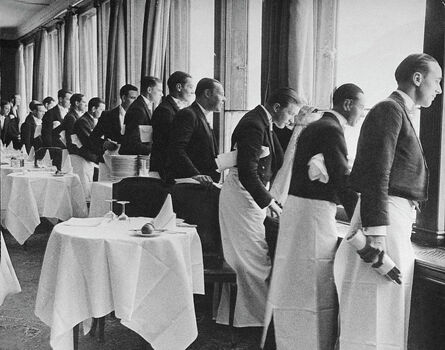 Alfred Eisenstaedt, ‘Waiters watching Sonja Henie Skate, St. Moritz’, 1932