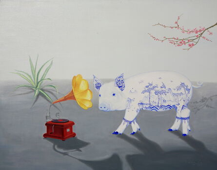 Woo-lim Lee, ‘A pig in blue and white glaze’, ca. 2020