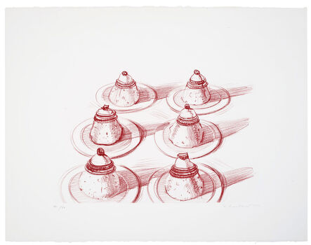 Wayne Thiebaud, ‘Six Italian Desserts’, 1979