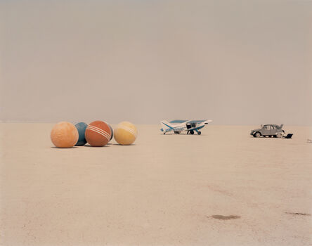 Richard Misrach, ‘Desert Croquet #3 (Balls, Plane, Car), Black Rock Desert, Nevada’, 1987