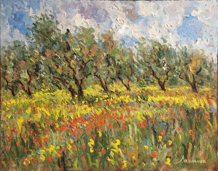 Samir Sammoun, ‘Olive Trees and poppies’, ca. 2017
