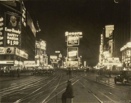 New York Edison Co. Photographic Bureau, ‘A Night View of Broadway looking North from 45th Street’, 1923