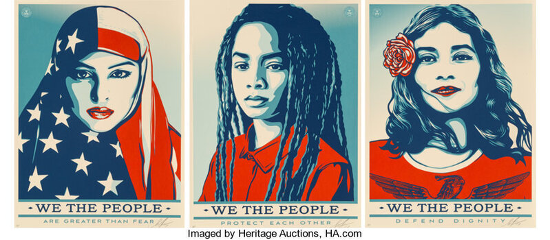 Shepard Fairey, ‘We the People (3 works)’, 2017, Print, Screenprints in colors on wove paper, Heritage Auctions