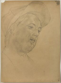 Stanley Spencer, ‘Young Man in a Cap’, 1923
