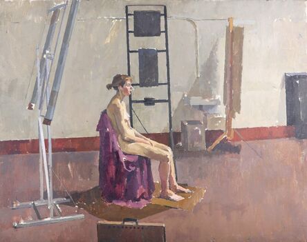 John Augustus Avis, ‘Model in the studio’, Painted circa 1940s. 