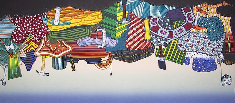 Tom Burckhardt, ‘Workshop’, 2004, Print, Color lithograph with linocut and chine collé, Shark's Ink.