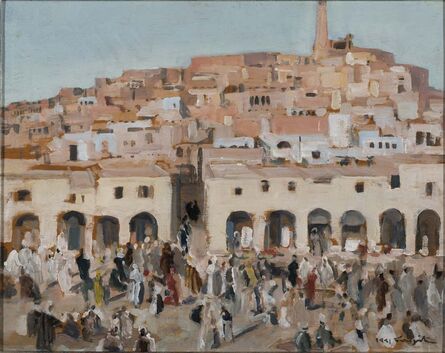 Léonard Tsugouharu Foujita 藤田 嗣治, ‘Le marché a Ghardaia’, 1951