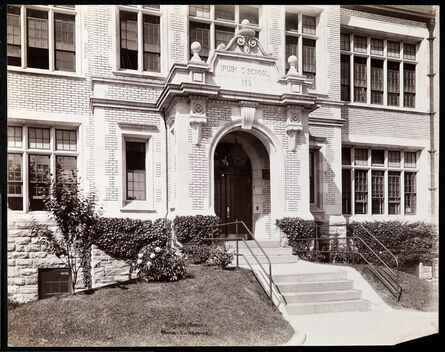 Jacob A. Riis, ‘Main Entrance of Public School 153 Bronx’, ca. 1900