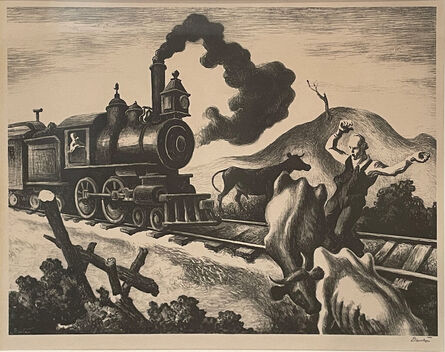 Thomas Hart Benton, ‘Slow Train Through Arkansas’, 1941