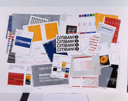Dan Friedman, ‘Citibank Manual Press Sheets, reject printed pages from the Citibank Identification Standards Manual’, 1976