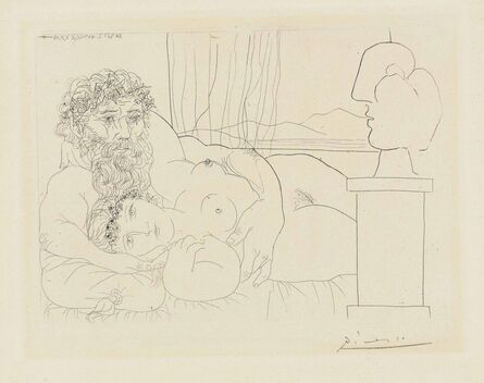 Pablo Picasso, ‘Le repos du sculpteur I, from: La Suite Vollard’, 1933