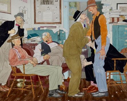 Harry Beckhoff, ‘Men in Newspaper Office’, Mid 20th Century