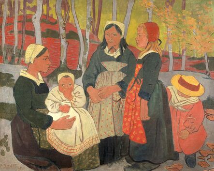 Paul Sérusier, ‘Bretons in the forest of Huelgoat’, 1893