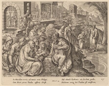 Philip Galle after Jan van der Straet, ‘Saint Paul Speaks to the Women of Philippi by a River’