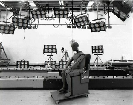 Lynne Cohen, ‘Untitled (test dummy on chair and bright lights)’