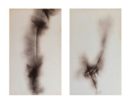 Norman Lewis, ‘Untitled (Abstract Figure) Diptych’, 1969